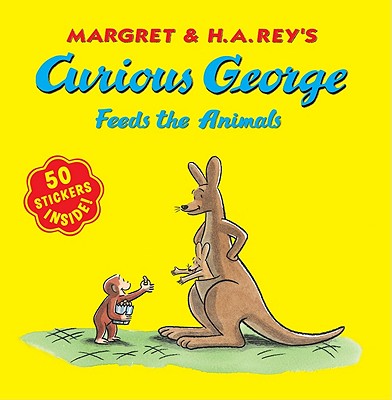 Curious George Feeds the Animals (8x8 with Stickers) Cover Image