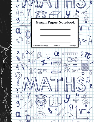 Graph Paper Notebook: Grid Composition Notebook for Math and Science Students, Blank Quad Ruled, 8.5'' x 11'', 100 pages Cover Image