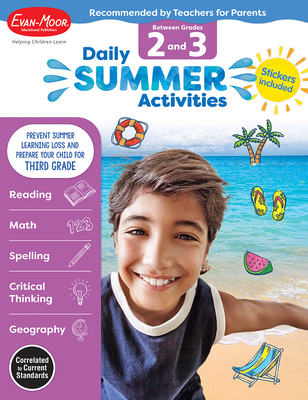 Daily Summer Activities: Between 2nd Grade and 3rd Grade, Grade 2 - 3 Workbook Cover Image