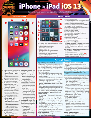 iPhone & iPad IOS 13: A Quickstudy Laminated Reference Guide By Jennifer Zaczek Cover Image