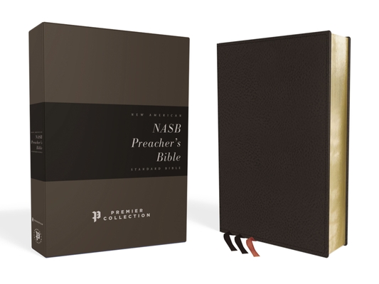 Nasb, Preacher's Bible, Premium Leather, Goatskin, Black, Premier Collection, 1995 Text, Comfort Print Cover Image
