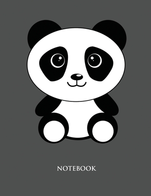 Cute Panda Notebook: College Wide Ruled Notebook - Large ( x 11 inches)  - 110 Numbered Pages - Black Softcover (Paperback) | Murder By The Book