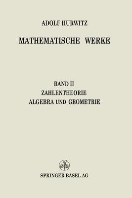 Mathematische Werke: Zweiter Band Zahlentheorie Algebra Und Geometrie Cover Image