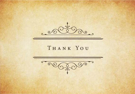 Vintage Parchment Thank You Cards  Cover Image