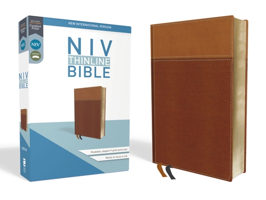 NIV, Thinline Bible, Imitation Leather, Tan, Red Letter Edition Cover Image