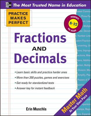 Practice Makes Perfect: Fractions, Decimals, and Percents Cover Image