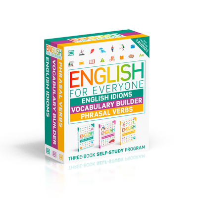 English for Everyone English Idioms, Vocabulary Builder, Phrasal Verbs 3 Book Box Set (DK English for Everyone) By DK Cover Image