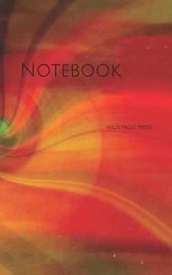 Notebook: Wave Watercolor Spiral Orange Green Blue Red White Black Brown Pink Purple Mauve Yellow Cover Image