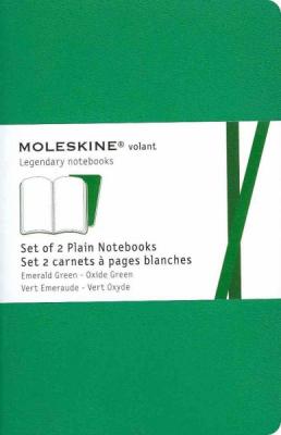 Moleskine Volant Notebook (Set of 2 ), Pocket, Plain, Emerald Green, Oxide Green, Soft Cover (3.5 x 5.5) Cover Image