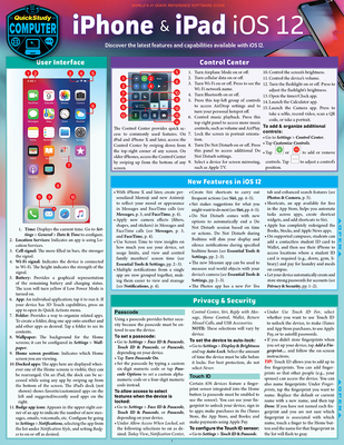 iPhone & iPad IOS 12: A Quickstudy Laminated Reference Guide By Jennifer Zaczek Cover Image