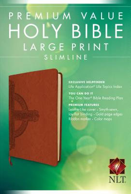 Premium Value Slimline Bible-NLT-Large Print Cross By Tyndale (Created by) Cover Image