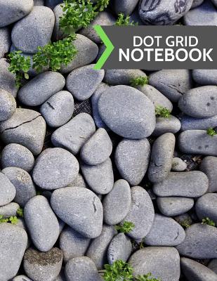 Dot Grid Notebook: Large Grey Rock Beach Design: 120 Page Softcover Paperback, (Large 8.5 X 11) Cover Image