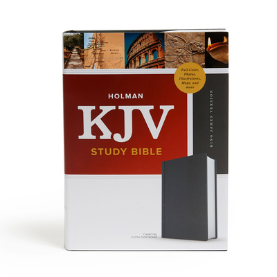 KJV Study Bible, Full-Color, Charcoal Cloth Over Board Cover Image