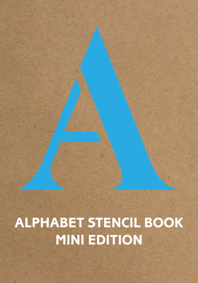 Alphabet Stencil Book mini edition (blue) Cover Image
