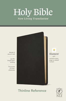 NLT Thinline Reference Bible, Filament Enabled Edition (Red Letter, Genuine Leather, Black) By Tyndale (Created by) Cover Image