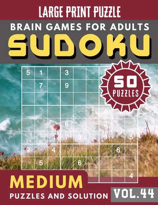 Sudoku Medium: suduko puzzle books for adults large print - 50 suduko for adults medium difficulty Puzzles and Solutions For Beginner By Sophia Parkes Cover Image