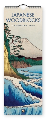 Japanese Woodblocks Slim Calendar 2024 (Art Calendar) Cover Image