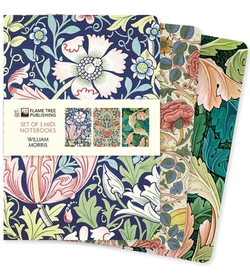 William Morris Set of 3 Midi Notebooks (Midi Notebook Collections) By Flame Tree Studio (Created by) Cover Image