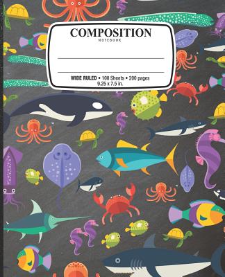 Composition Notebook: Notebook for School Office Home Student Teacher Use Wide Ruled - 100 Sheets - 200 Pages - 9 1/4 X 7 1/2 In. / 24.77 X Cover Image