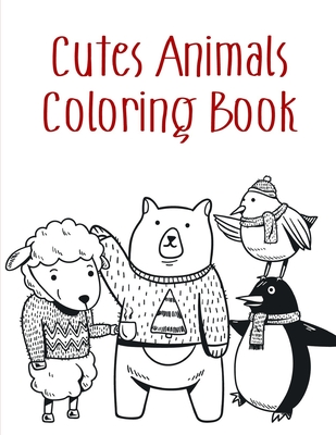 Cutes Animals Coloring Book: coloring pages, Christmas Book for kids and children Cover Image