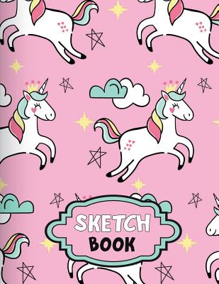Sketching Paper Book: Kids Sketch Book - Girls & Boys Drawing and Sketching  Paper - Seamless Unicorns (Paperback)