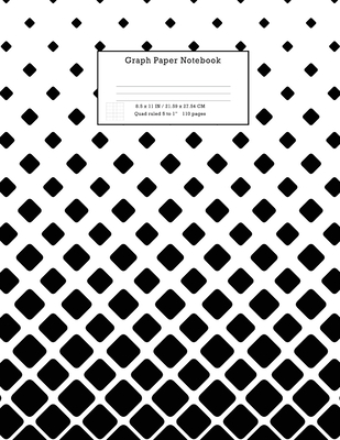 Graph Paper Notebook: Grid Paper Notebook 110 Sheets Large 8.5 x 11 Quad Ruled 5x5 By Zebra Cover Image