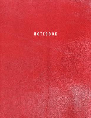 Notebook: Red Leather Style 150 Legal College-Ruled Pages Letter Size (8.5 X 11) - A4 Size Cover Image