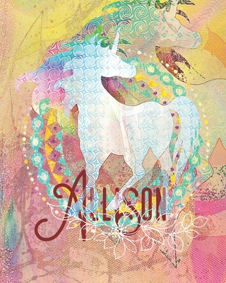 Allison: Colorful Rainbow Unicorn - 100 Pages 8