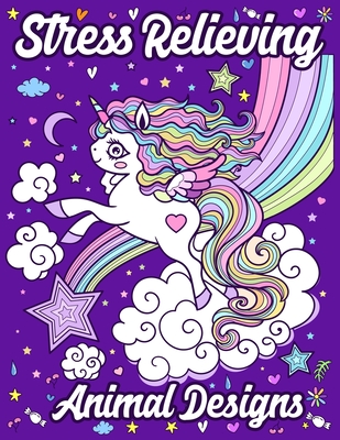 Stress Relieving Animal Designs: Unicorns Design Pages To Color ... A New  Fascinating Unicorn Coloring Book ... Unicorn designs Relaxing Coloring  Book (Large Print / Paperback) | Hooked