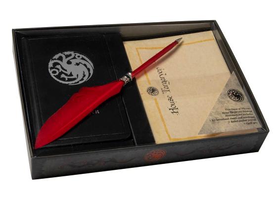 Game of Thrones: House Targaryen: Desktop Stationery Set (With Pen) By Insight Editions Cover Image
