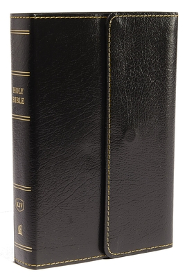 KJV, Reference Bible, Compact, Large Print, Snapflap Leather-Look, Black, Red Letter Edition cover