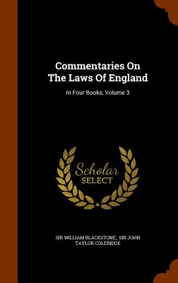 Cover for Commentaries on the Laws of England