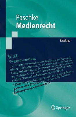 Medienrecht (Springer-Lehrbuch) Cover Image