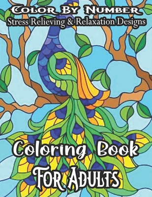 Color By Number Stress Relieving & Relaxation Designs Coloring Book For  Adults: An Adult Coloring Book with Fun, Easy, and Relaxing Coloring Pages  (Co (Paperback)