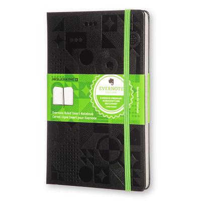 Moleskine Evernote Smart Notebook Large  Ruled Black Hard Cover Image