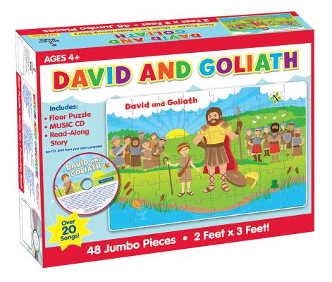 David and Goliath Floor Puzzle & CD (I'm Learning the Bible Floor Puzzle) By Twin Sisters®, Karen Mitzo Hilderbrand, Kim Mitzo Thompson Cover Image