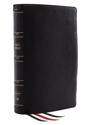 Nkjv, Reference Bible, Classic Verse-By-Verse, Center-Column, Genuine Leather, Black, Red Letter, Comfort Print: Holy Bible, New King James Version By Thomas Nelson Cover Image