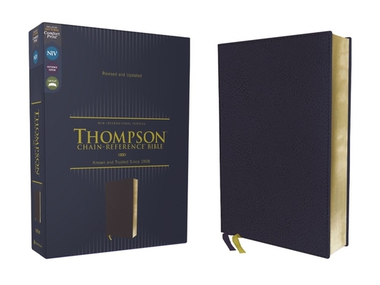 Niv, Thompson Chain-Reference Bible, Leathersoft, Navy, Red Letter, Comfort Print Cover Image