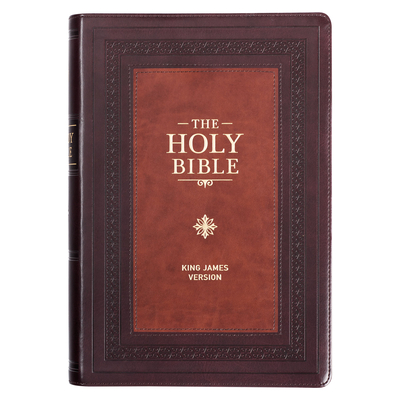 KJV Study Bible, Standard Print Faux Leather - Thumb Index, King James Version Holy Bible, Saddle Tan/Diamond Cover Image