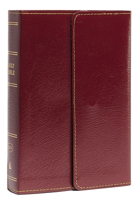 KJV, Reference Bible, Compact, Large Print, Snapflap Leather-Look, Burgundy, Red Letter Edition cover