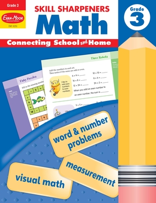 Skill Sharpeners: Math, Grade 3 Workbook Cover Image