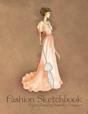 Fashion Sketchbook Figure Drawing Poses for Designers: Large 8,5x11 with  Bases and Bridal Gown Vintage