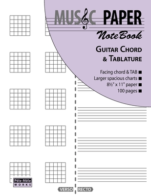 MUSIC PAPER NoteBook - Guitar Chord & Tablature Cover Image