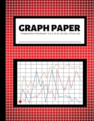 Graph Paper Composition Notebook: 4x4 Quad Ruled Graphing Grid Paper - Math and Science Notebooks - 100 Pages - Red Cover Image