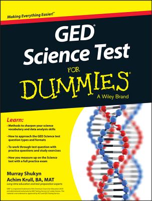 GED Science for Dummies By Murray Shukyn, Achim K. Krull Cover Image