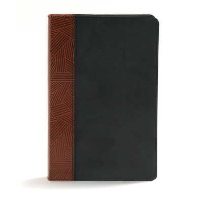 CSB Rainbow Study Bible, Black/Tan LeatherTouch, Indexed Cover Image