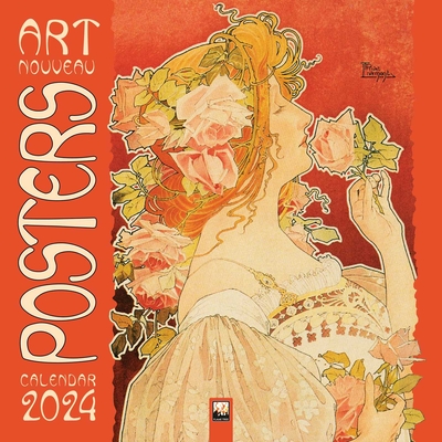Art Nouveau Posters Wall Calendar 2024 (Art Calendar) By Flame Tree Studio (Created by) Cover Image