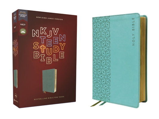 Nkjv, Teen Study Bible, Leathersoft, Teal, Comfort Print Cover Image