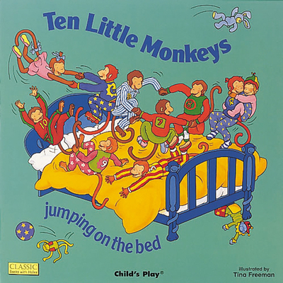 Ten Little Monkeys: Jumping on the Bed (Classic Books with Holes Soft Cover) Cover Image
