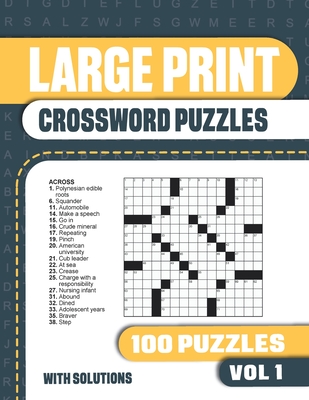 Large Print Crossword Puzzles: Crossword Book with 100 Crosswords ...